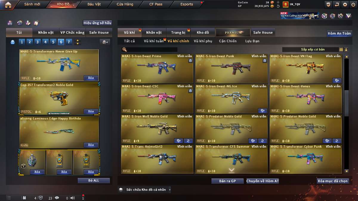 shop acc cf uy tin gia re